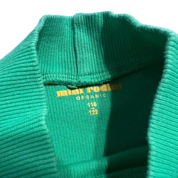 Mini Rodini 116/122 (6-7Y) Green Rib Dance Dress - Picture 5 of 5